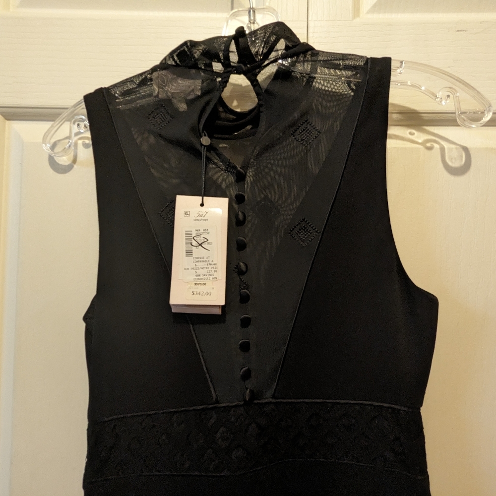 Cinq a Sept Concordia Little Black Dress Fit & Flare Size 2 NEW! - Picture 7 of 16